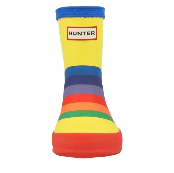 UK 11 Hunter Kids First Classic Rainbow Sky Multicoloured Rubber